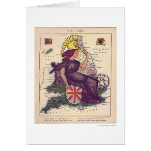 Carte 1868 de caricature de l'Angleterre