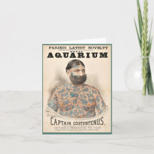 Carte 1880 Capitaine Costentenus homme tatoué
