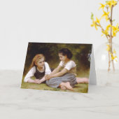 Carte 1882 de Bouguereau les noisettes de Les de (Fleur jaune)