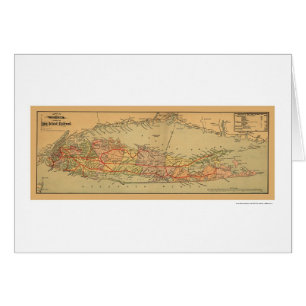 Carte 1884 de chemin de fer du Long Island