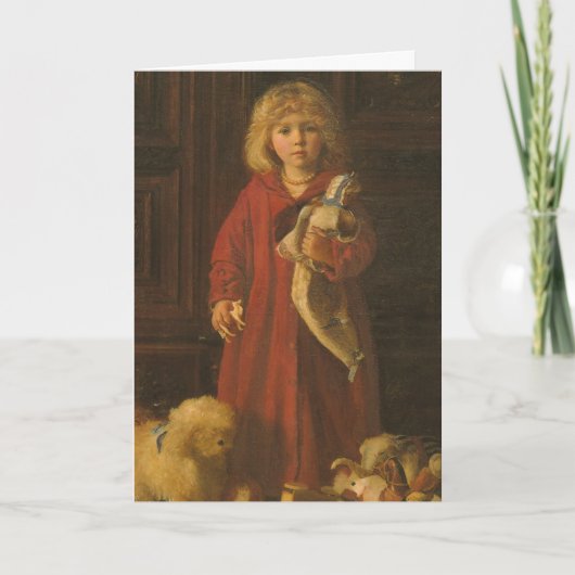 Carte 1885 Noël Matin peinture de Mansel Lewis (Devant)