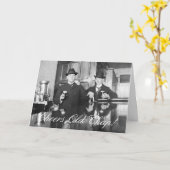 Carte 1890 Saloon Bar Hommes Cheers Old Chap Joyeux Anni (Fleur jaune)