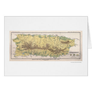 Carte 1899 de culture de Porto Rico