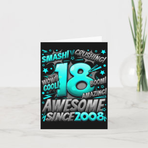 Carte 18 ans pour garçons 18e anniversaire garçon 18 ans