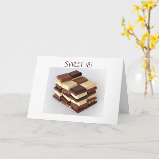 Carte 18 ans! SOUHAITS D'ANNIVERSAIRE (Fleur jaune)