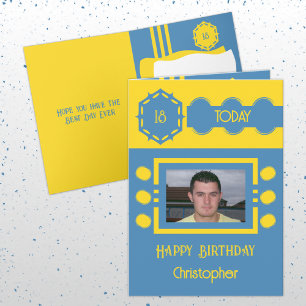 Carte 18 aujourd'hui ajouter photo nom jaune bleu annive