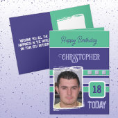 Carte 18 aujourd'hui ajouter photo pour lui violet vert