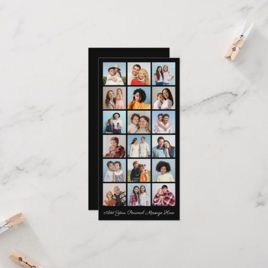 Carte 18 Photo Collage Ajoutez Votre Propre Salutation (Devant/Arrière en situation)