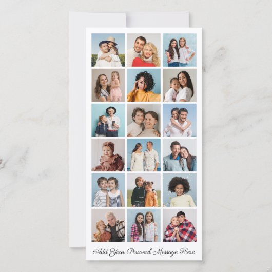 Carte 18 Photo Collage Ajoutez Votre Propre Salutation (Devant)