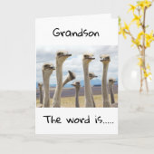 CARTE **18** VOUS ÊTES MAINTENANT ADOLESCENT **GRANDSON* (Fleur jaune)