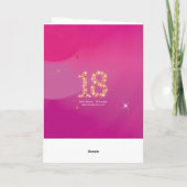 Carte 18e anniversaire - 18 ans en nombre d'étoiles - ro (Dos)