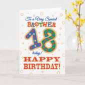 Carte 18e anniversaire coloré pour frère spécial (Fleur jaune)