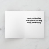 Carte **18e ANNIVERSAIRE DE LA NIECE** QUEL ANNIVERSAIRE (Intérieur)