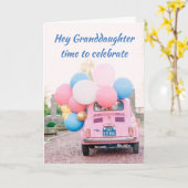 CARTE *18E ANNIVERSAIRE* GRAND-FILLE TEMPS À CÉLÉBRER  (Fleur jaune)