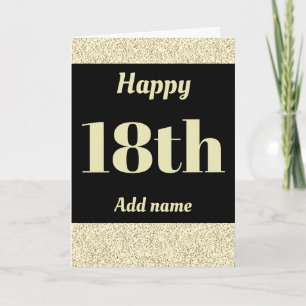 Carte 18e anniversaire heureux personnalisé et élégant