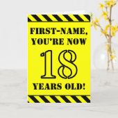 Carte 18e anniversaire : Jeu de style graphique, Nom per (Fleur jaune)