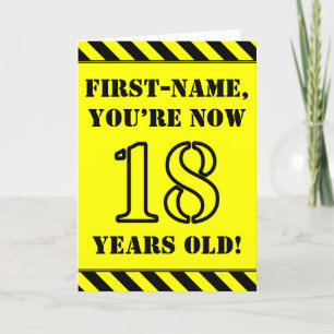 Carte 18e anniversaire : Jeu de style graphique, Nom per
