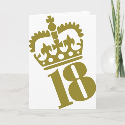 Carte 18e anniversaire - Numéro - Dix-huit (Devant)