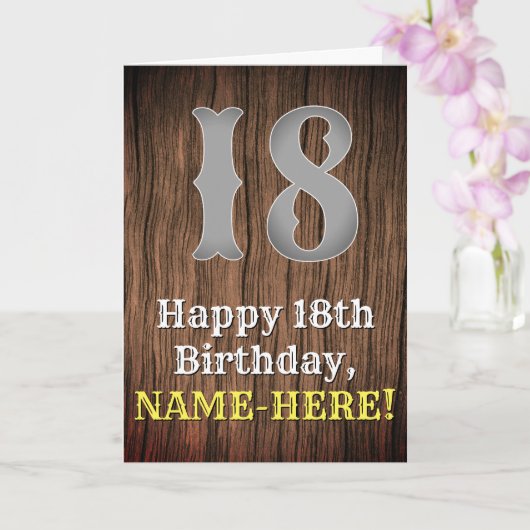 Carte 18e anniversaire : Pays inspiré par l'Ouest Look, (Orchidée)
