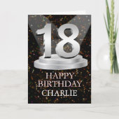 Carte 18e anniversaire Points saillants Ajouter une cart (Devant)