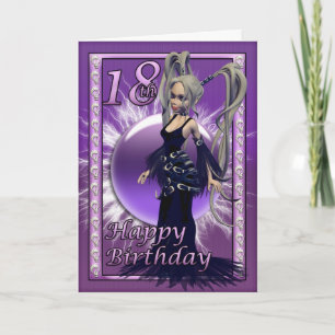 Carte 18e anniversaire Poupée gothique, Joyeux anniversa