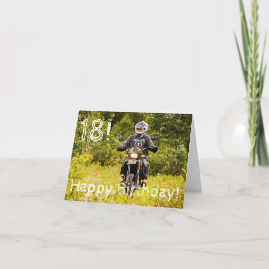 Carte 18e anniversaire pour un garçon avec votre photo (Devant)