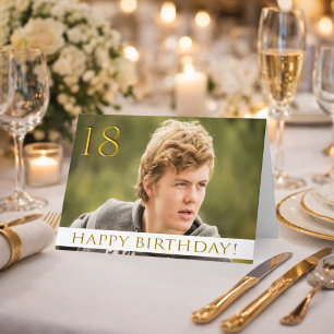Carte 18e anniversaire pour un garçon avec votre photo p