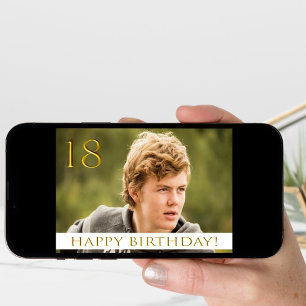Carte 18e anniversaire pour un garçon avec votre photo p