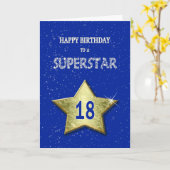 Carte 18e anniversaire pour une superstar (Fleur jaune)
