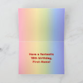 Carte 18e anniversaire : Rainbow Text, Custom Photos & N (Intérieur)