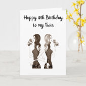 Carte **18e ANNIVERSAIRE SOUHAITE À MA **SOEUR DOUCE** (Fleur jaune)