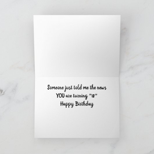 Carte "18e anniversaire" WOW~~~~~ (Intérieur)