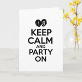 Carte 18ème anniversaire de design (Fleur jaune)