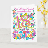 Carte 18ème anniversaire floral chic pour la (Fleur jaune)