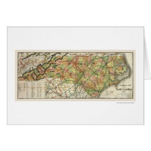 Carte 1900 de chemin de fer de la Caroline du Nord