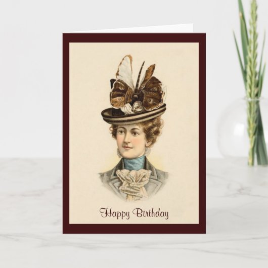 Carte 1900 Ladies Fashion Hat Greeting Card (Devant)