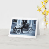 Carte 1907 Automobile Conducteur Automobile Vintage (Fleur jaune)