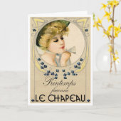 CARTE 1910 MILLINERY "PICTURE POSTCARD" EN FRANÇAIS (Fleur jaune)