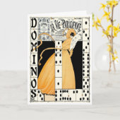 CARTE 1912 ! "DOMINOS~EXPECT LES INATTENDUS " (Fleur jaune)