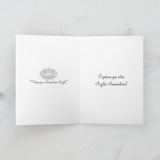 CARTE 1914! "PARIS IN THE SUMMER" CUSTOM FRENCH GREETING (Intérieur)