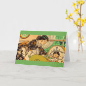 Carte 1920 belle mère et bébé (Fleur jaune)