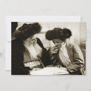 Carte 1920 Etudier la Torah, sépia tonique