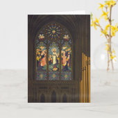 Carte 1923 Affiche D'Une Église Avec Fenêtre En Verre Ti (Fleur jaune)