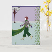 CARTE 1927ICESKATING (Fleur jaune)