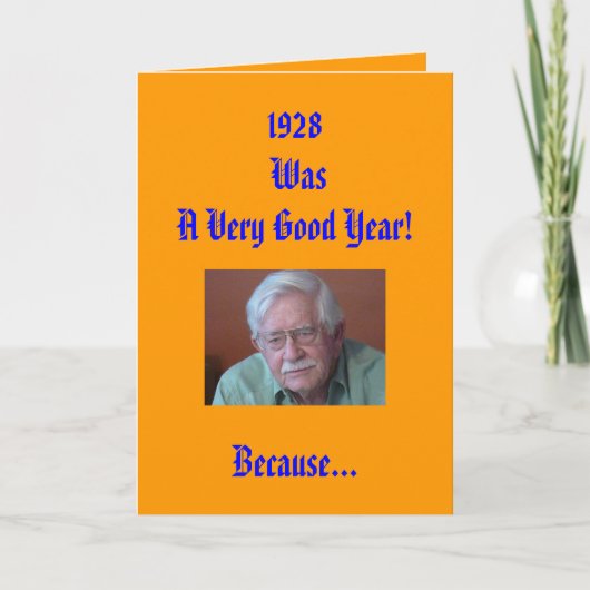 Carte 1928, C'Était Une Très Bonne Année ! (Devant)