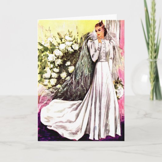 Carte 1938 wedding gown print (Devant)
