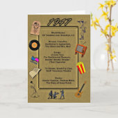 Carte 1947 Great Events Birthday Card (Fleur jaune)