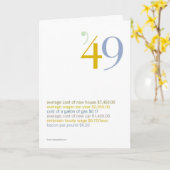 Carte 1949 anecdotes amusantes d'anniversaire (Fleur jaune)