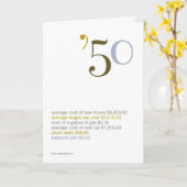 Carte 1950 Anniversaire Fun Facts (Fleur jaune)