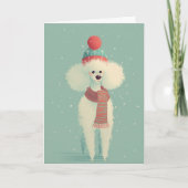 Carte 1950 Christmas Poodle (Devant)